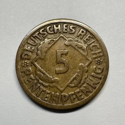 1924 Germany 5 Reichspfennig - F - Coin #075 - Image 1 of 2