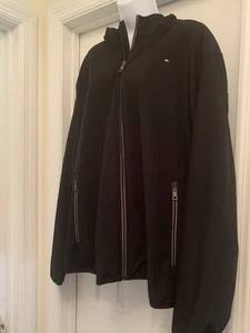 Men's Tommy Hilfiger Black Harrington Full Zip Jacket - Size XXL - Picture 1 of 7