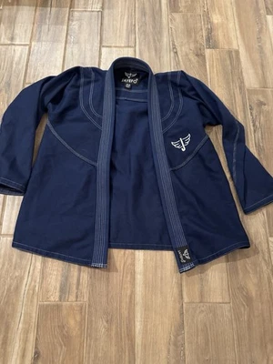 Chaqueta Jayefo Jiu Jitsu Gi para Hombres Adultos A-2 Azul MMA Artes Marciales Logo BJJ Foto 1 de 4