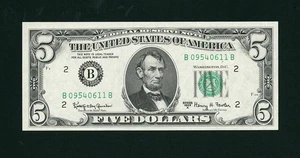 1963A $5 New York Federal Reserve Note FRN • 1968-B • BB Block UNCIRCULATED - Picture 1 of 2
