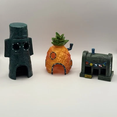 Aquarium Dekoration – 3er-Set SpongeBob Häuser (NEU & OVP) - Bild 1 von 4