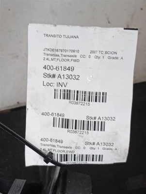 Manual Transmission Fits 05-10 SCION TC 3872215 Foto 1 de 4