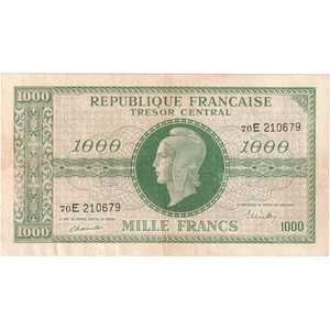 [#336752] France, 1000 Francs, Marianne, Undated (1945), 70E, AU - Picture 1 of 2