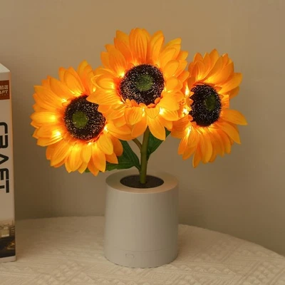 Sunflower Gifts for Women-Sunflowers Flower Lamp Night Light for Bedroom Decor,M - Image 1 of 4