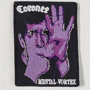 CORONER Mental Vortex SMALL PATCH Embroidered Band Logo - Picture 1 of 6