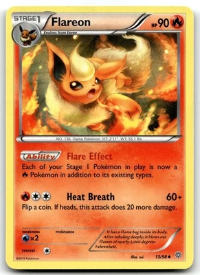 Flareon 13/98 XY - Ancient Origins Uncommon Normal Pokemon TCG MP - Image 1 of 2