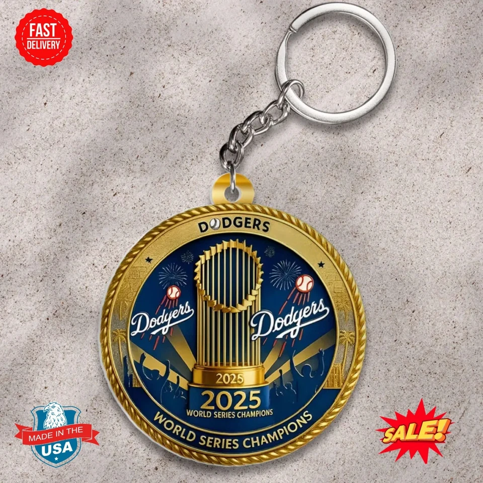 Los Angeles Dodger 2025 World Series Champions  Keychain - Image 1 of 1