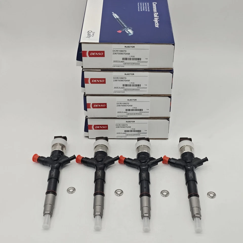 4pcs 23670-09070 Fuel Injector 095000-5921 Nozzle For DENSO Toyota Hiace Hilux Foto 1 de 4