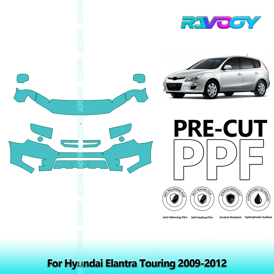 PreCut Paint Protection Film PPF For Hyundai Elantra Touring 2009-2012 - Image 1 of 4
