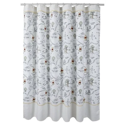 Disney Winnie The Pooh Tela Cortina de Ducha 70”x72” Tigger Eeyore Piglet NUEVO Foto 1 de 4