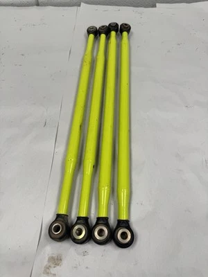 4-2017-2023 POLARIS RZR XP TURBO/XP 1000 RADIUS RODS LIME GREEN GOOD SHAPE RR612 - Image 1 of 4
