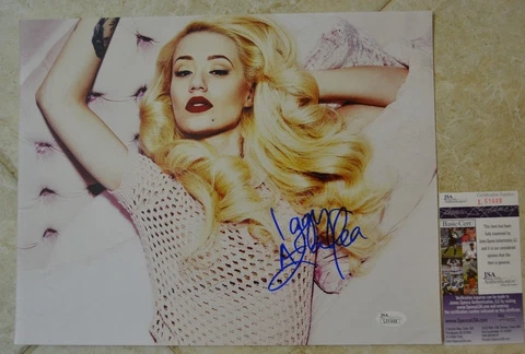 Iggy Azalea Signed 11x14 Photo w/ James Spence JSA COA #L51449 + PROOF Cover