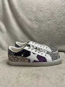 VINTAGE HAVANA SHAE MULTI MIX GLITTER SNEAKERS SIZE 8.5 - Picture 1 of 11