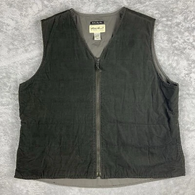 Chaleco Eddie Bauer Vintage Para Mujer XL Verde Pana Cremallera Completa Collins Bay Exterior Foto 1 de 4