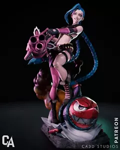 Jinx League of Legends Gun verschiedene größen Resin 3D Druck Fanart unbemalt - Bild 1 von 7