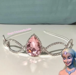 Swan Lake Tiara Princess Odette Crown Pink Crystal Headpiece Pauper Mermaidia - Picture 1 of 6