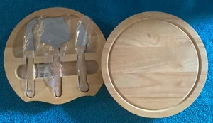 Avon Wood Cheese Board Set - Picture 1 of 2