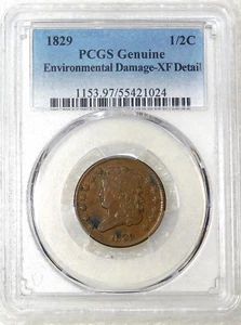 1829 Classic Head Half Cent PCGS XF Detail Nice Original Coin Just Graded #SB15 - Picture 1 of 4