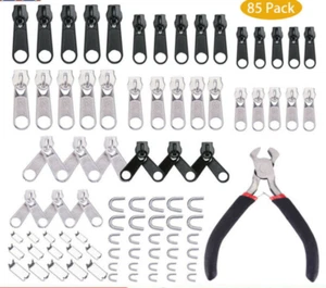 Universal Zipper Repair Kit Replacement Zip Slider for DIY Bags Tent Zippers - Picture 1 of 8