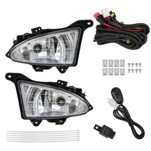 Switch Bulbs Bezel Wire Harness Black Fog Light Kit For 07-10 Hyundai Elantra - Imagen 1 de 16