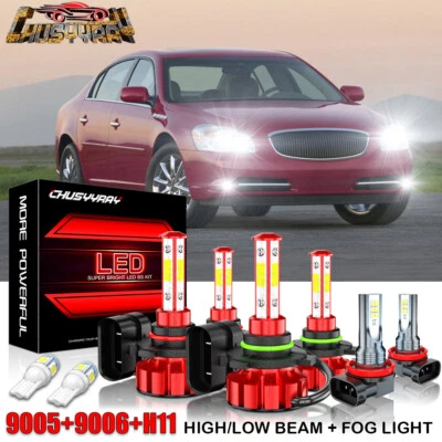 Для 2006-2011 Buick Lucerne 6 X 6000K белый светодиодный фары противотуманная лампа комбо - Изображение 1 из 4