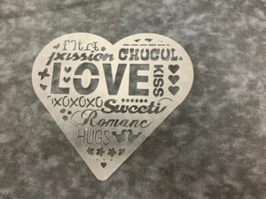 STENCIL Love Cuore Durevole Riutilizzabile #221c Taglio Laser Mylar - Foto 1 di 1