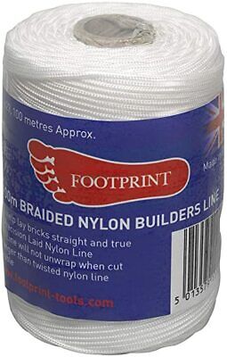 100 Metre FOOTPRINT B Bricklayers Builders Brick Block Line Braided Nylon Line • 11.99£