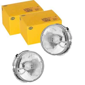 2x HELLA SCHEINWERFER RUND passend für VW GOLF 1 + CABRIO T2 KÄFER CADDY I LT - Afbeelding 1 van 4