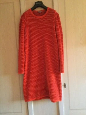 Vestido midi de punto naranja elegante para mujer COS Foto 1 de 4