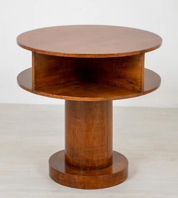 Art Deco Side Table - Cylindrical Occasional Sycamore Circa 1930 - Image 1 of 3