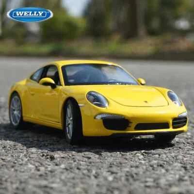 WELLY 1:24 Porsche 911 Carrera S Alloy Sports Car Model Diecast Toy Racing Car - Image 1 of 4