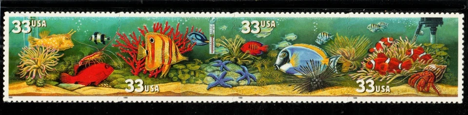 Scott 3317-3320 33¢ Aquarium Fish MNH Free shipping in USA! - Image 1 of 1