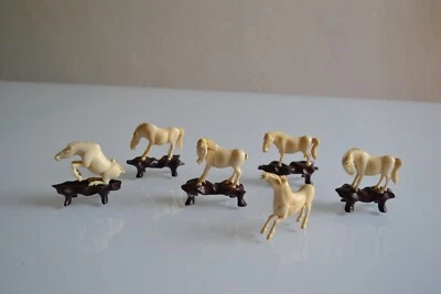 série de 6 anciens chevaux du bonheur - Photo 1/4