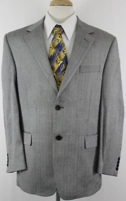 Abrigo Deportivo Gianfranco Ruffini Para Hombre 2 Botones Espiga Blanco Negro 40R Seda Foto 1 de 4