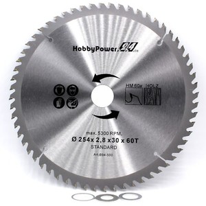 Kreissägeblatt Sägeblatt Ø 254mm / 60Z für Scheppach Tischkreissäge HS105, HS110