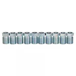 10 pz raccordi unione tubi freno maschio acciaio 1/2"" x 20 UNF per tubo filettato 5/16"" - Foto 1 di 3