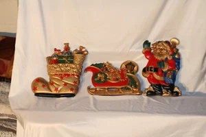 Vintage 3 peice set molded plastic wall decor aprox 12" tall - Picture 1 of 2