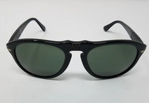 Rare Vintage Persol Ratti 649 54 20 95/31 Teardrop Sport Sunglasses Black Italy - Picture 1 of 9