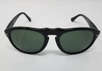 Rare Vintage Persol Ratti 649 54 20 95/31 Teardrop Sport Sunglasses Black Italy - Image 1 of 4