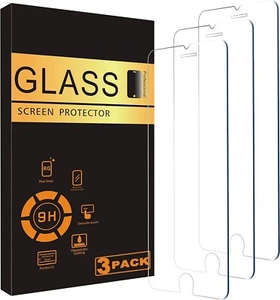 iPhone SE 2020 / 2022 4.7 inch Tempered Glass Screen Protector 3 Pack Clear - Picture 1 of 19