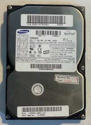 Samsung Spinpoint V60 60 GB RPM 3.5" SV0602H Hard Drive HDD UNTESTED - Image 1 of 3