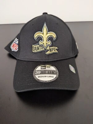 Кепка New Orleans Saints NFC New Era 39Thirty черная NFL футбол M/L гибкая кепка новая - Изображение 1 из 4