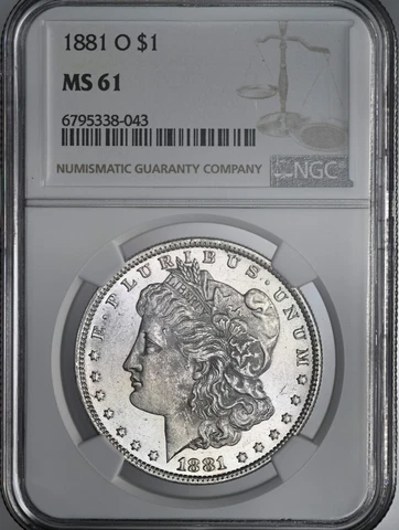 1881-O $1 MORGAN SILVER DOLLAR NGC MS61 #6795338-043 MINT STATE /FRESHLY GRADED! Cover