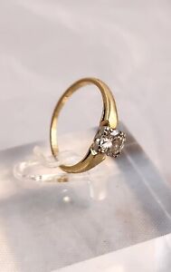 .5 ct Solitaire Princess Cut Diamond Engagement Ring 14k Yellow Gold Size 6.75