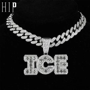 Kette Halskette Metall Ice Multicolor 13m modern rund Kristall Stein Glieder graviert - Bild 1 von 30