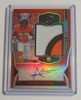 2024 Panini Certified Audric Estime RC Auto 005/199 Red Freshman Fabric FMS-AEE - Image 1 of 2