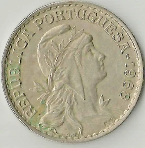 Portugal 1 Escudo 1968 KM578, Cir. Coin Combined shipping # 6 - Picture 1 of 2