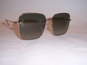 NUEVAS GAFAS DE SOL GUCCI GG 0443 001 ORO/GRIS GRADIENTE 60MM AUTÉNTICAS 0443 - Imagen 1 de 8