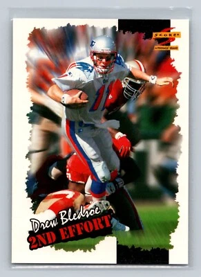 1996 Score 2nd Effort Drew Bledsoe NFL Football Card New England Patriots - Image 1 of 2