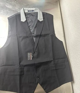 HISDERN Men's Suit Vest Formal Dress Waistcoat Business Vest Casual Wedding XL - Picture 1 of 14
